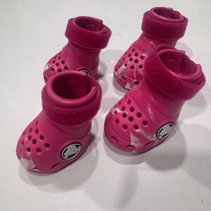 CROCS Pink Dog Booties